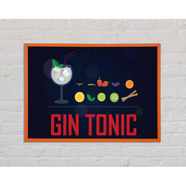 Happy Larry Glassman Gin and Tonic Single Picture Frame Art Prints Wayfair.co.uk